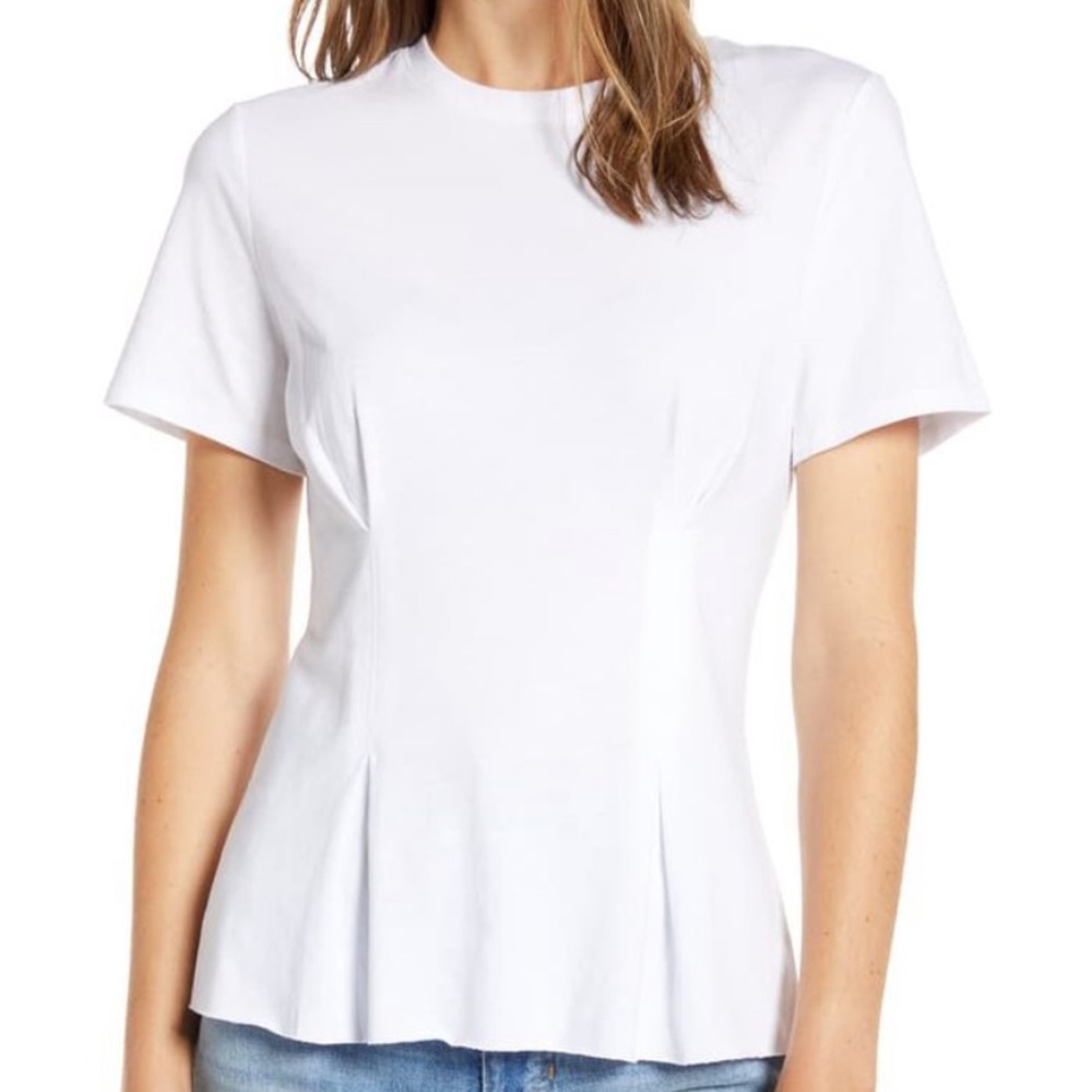 NWT Treasure & Bond White Corset Tee